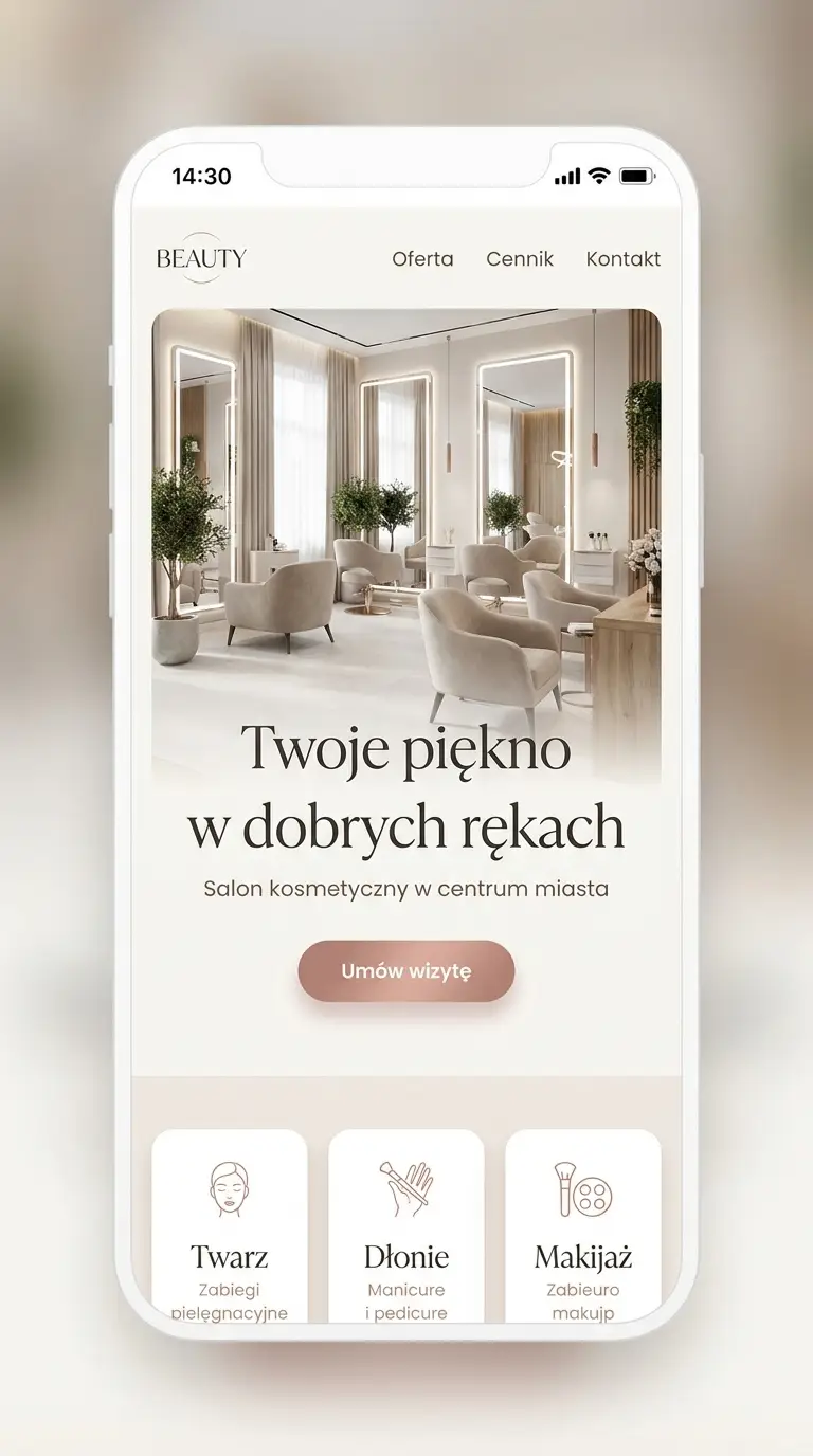 Strona internetowa wygenerowana z AI