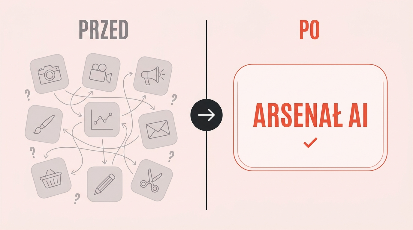 Przed i po Arsenał AI